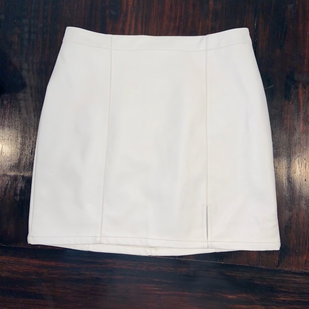 leather mini skirt